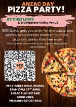 Anzac Pizza Party Wainui Ohope
